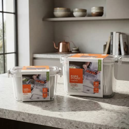 Kit 2 Potes Organizadores Geladeira Legumes Frutas Verduras Branco