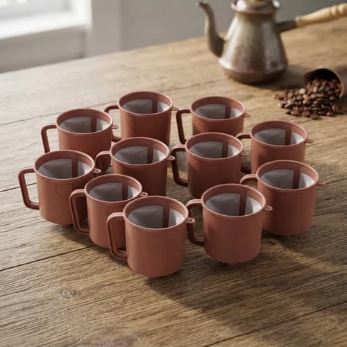 Kit 10 Suporte Coador Café Chá Com Funil Reutilizável Eco