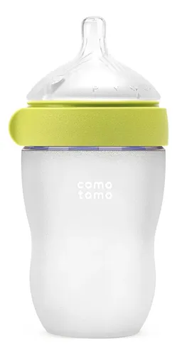 Mamadeira Como Tomo 250 Ml Verde Silicone Baby Bottle