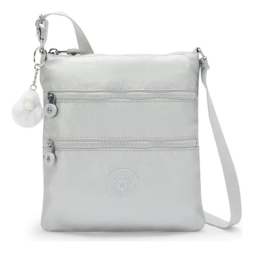 Bolsa Kipling Transversal Keiko New Bright Metallic- Prata