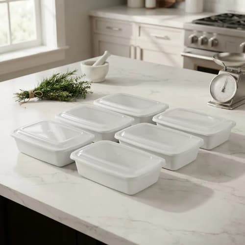 Kit 10 Marmitas Tipo Spoleto Reutilizável Freezer Microondas Branco