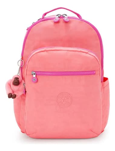Mochila Kipling Seoul L Pink Burst 27l