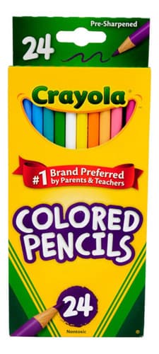 Conjunto 24 Lápis De Cor Crayola Cores Vibrantes