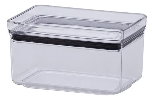 Pote Hermético Acrílico Retangular 580ml - Transparente Água