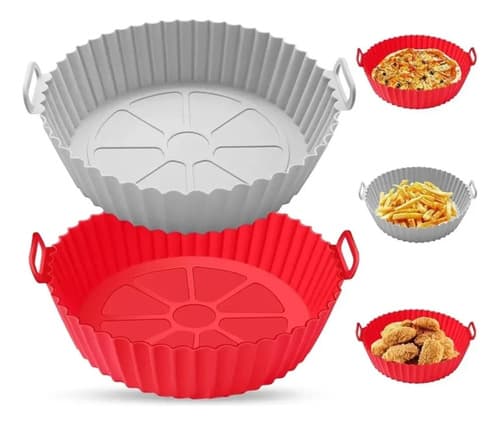 Forma Para Air Fryer De Silicone Antiaderente - Sem Sujeira