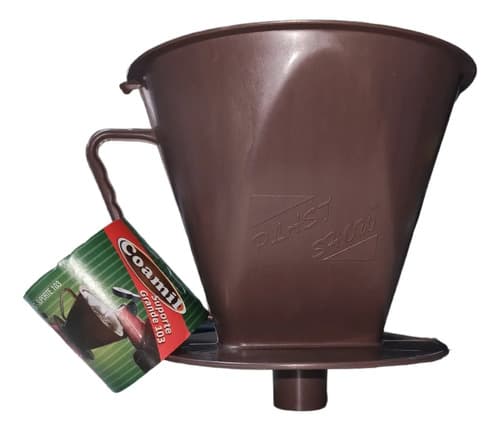 Suporte Funil Coador Filtro Cafe 103 Encaixe Resistente Marrom