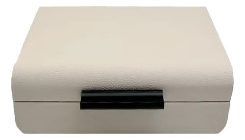 Caixa Decorativa Mdf/couro 20x13x7 Paramount Linda Elegante Marfim Lisa