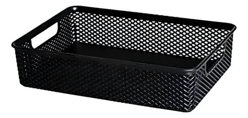 Cesto Organizador Preto 23x16x6cm Linea — foto 1