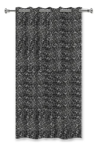 Cortina De Box Pvc 1.4 X 2 M Pastilha Preta Fumê Para Banheiro Antimofo Pastilha 140 X 200 Cm