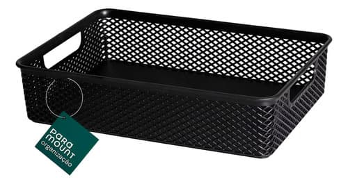 Cesto Organizador Preto 23 X 16 X 6 Linea Preto
