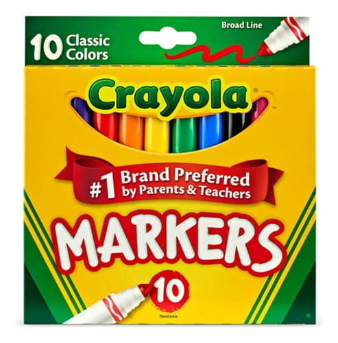 Canetinha Ponta Grossa Crayola 10 Cores Clássicas Importado