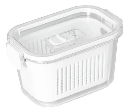Pote Slim Hermetico Cesto Removível Verdura Fruta 630 Ml Água
