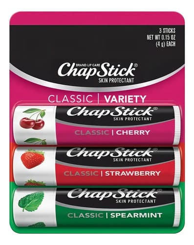Chapstick Bálsamo Labial Pack X3 Variedade Clássicos