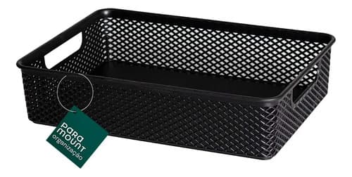 Cesto Organizador Grande Paramount Linea Preto 30x21x7 Preto