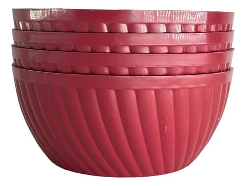 Kit 4 Bolws Tigelas Plástico Pote Cumbuca 500 Ml Sobremesa