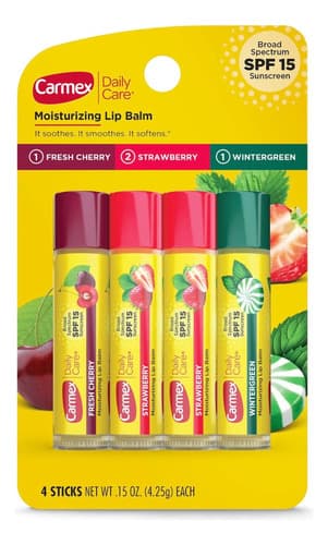 Carmex Lip Balm Sabores Fps 15 Hidra Labial Importado 4 Un