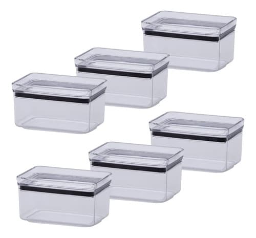 Kit 6 Potes Herméticos 580ml Transparente