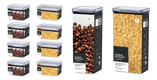 Kit 10 Potes Herméticos Diversos 2.6l 2.2l 580ml 480ml Param