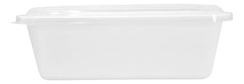 Marmita Para Delivery Plástica Com Tampa Branca R21 - 490 Ml Branco