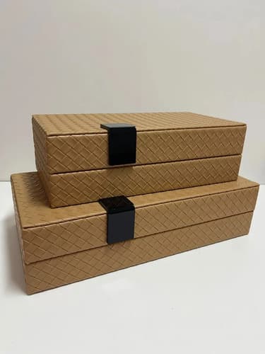 Caixa Decorativa 25x13x7,5 Cm Nude Bege