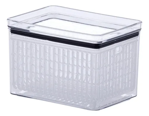 Pote Hermético 1.800ml Frutas E Legumes Com Cesto Drenagem Água