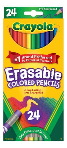 Conjunto 24 Lápis De Cor Apagável Crayola Cores Vibrantes