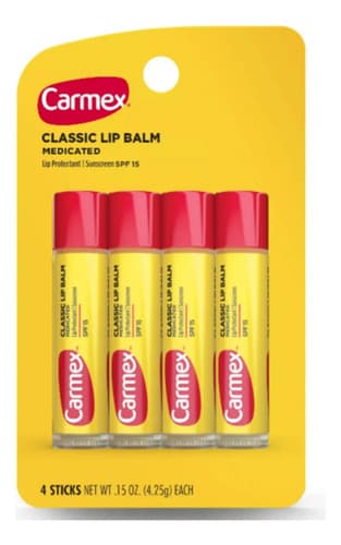 Carmex Lip Balm Pack 4 Un Fps 15 Hidratante Labial Importado — foto 1