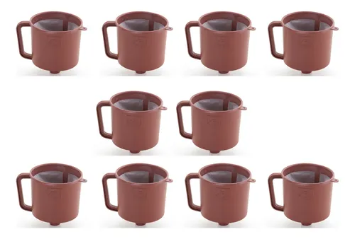 Kit 10 Suporte Coador Café Chá Com Funil Reutilizável Eco — foto 1