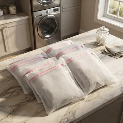 Kit 10 Protetores De Roupas Delicadas Maquina Lavar 34x48 Cm Branco