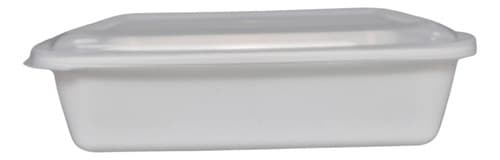 Marmita Para Delivery Plástica Com Tampa Branca R61 - 1500ml Branco