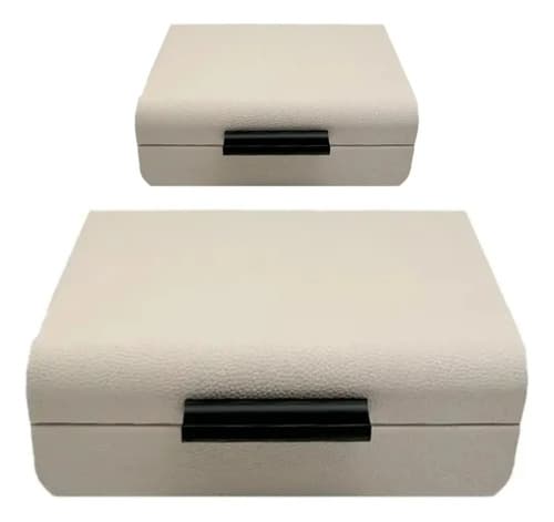 Caixa Decorativa 32x22x11 Cm Marfim + Caixa Decorativa 20x13 — foto 1